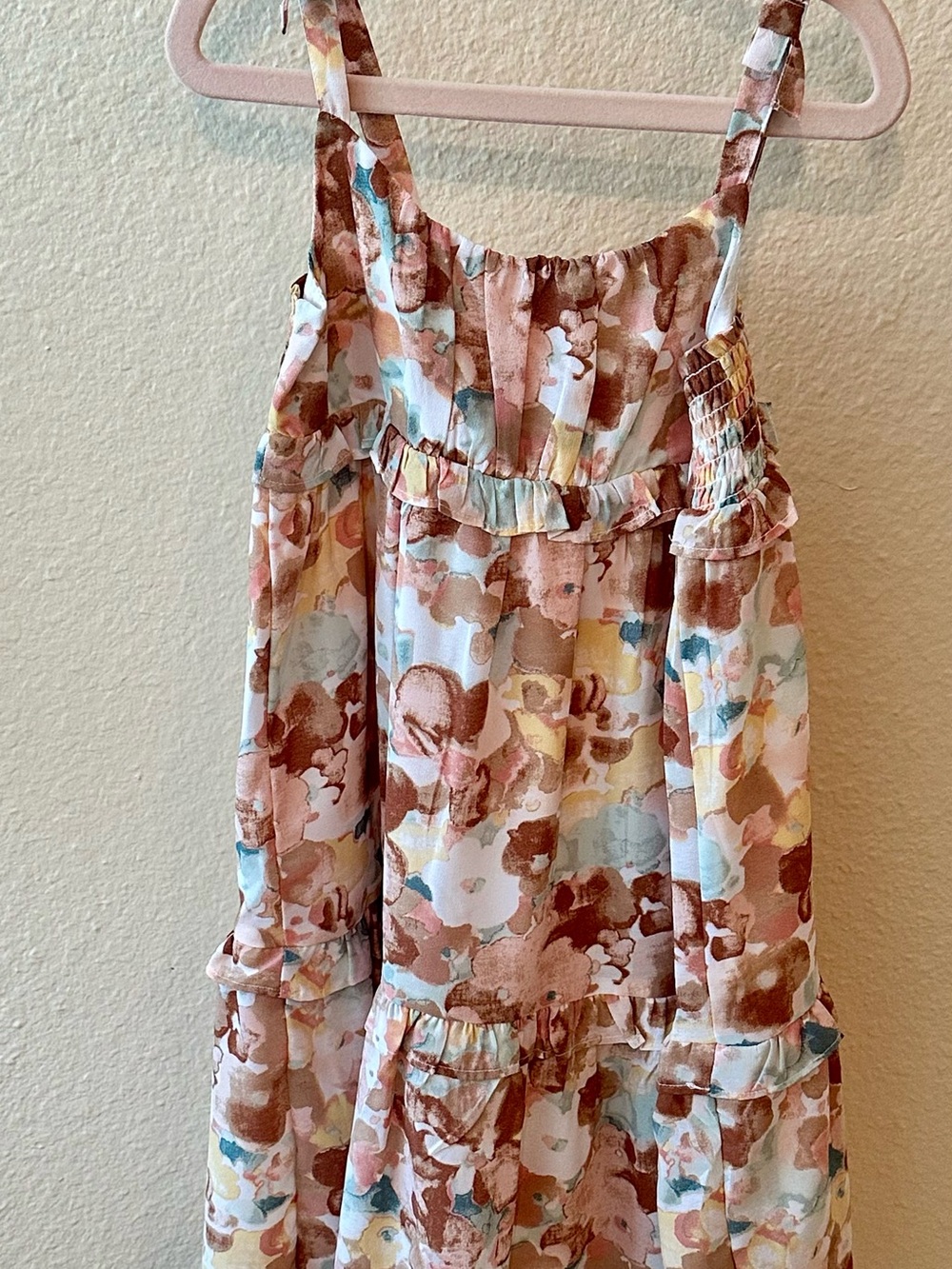 Janie and Jack Pink Multi Floral Tiered Sundress
